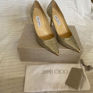 Jimmy Choo Gold Pumps